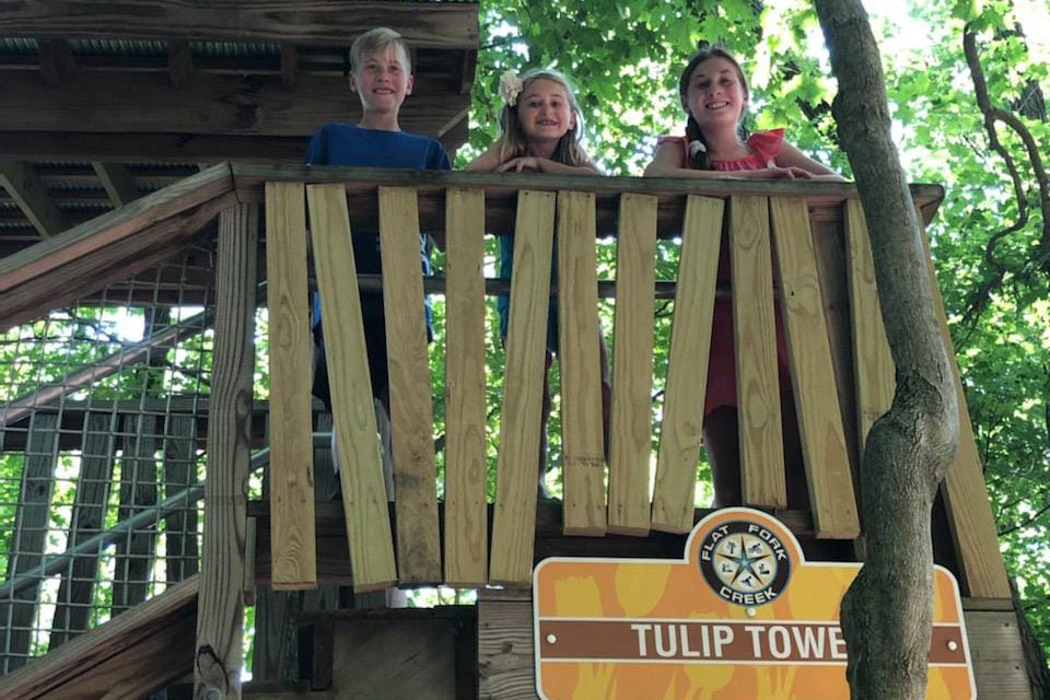 kids in treehouse