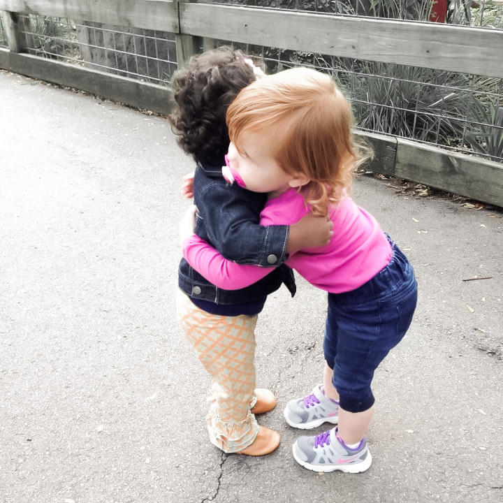 young children hugging