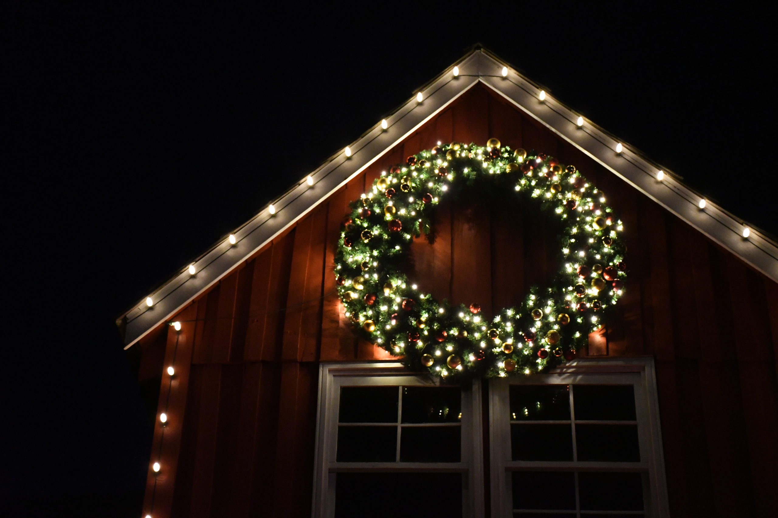 christmas light wreath
