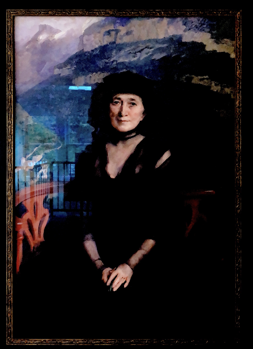 a painting of a woman
