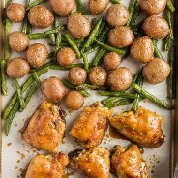 chicken, green beans and potatoes