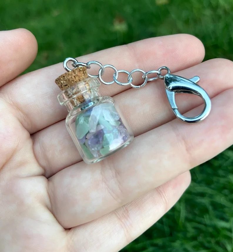 a crystal jar keychain