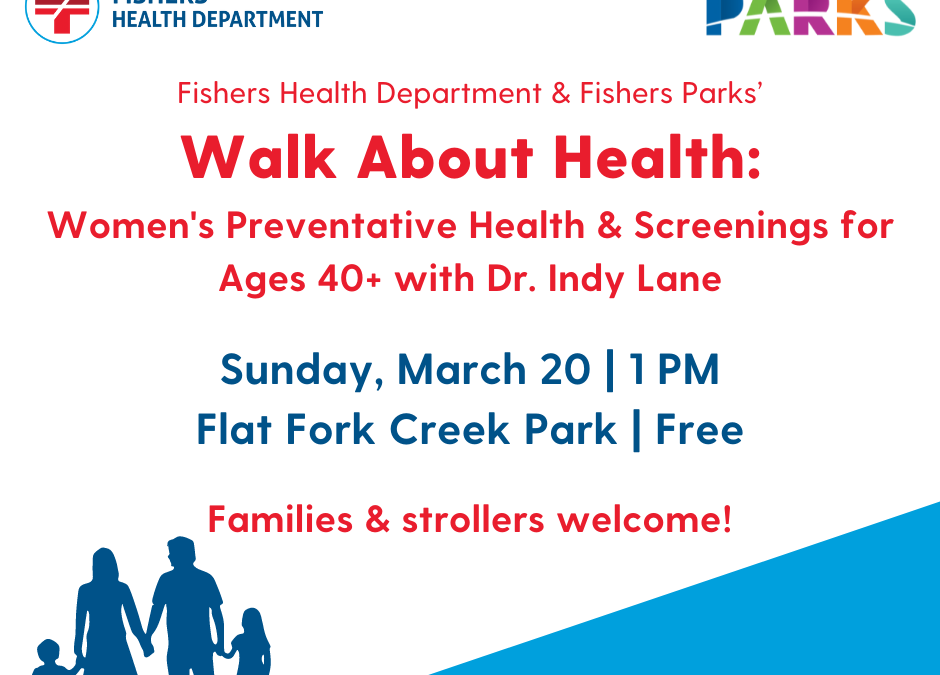 Walk About Health: Women’s Preventative Health & Screenings for Ages 40+ with Dr. Indy Lane