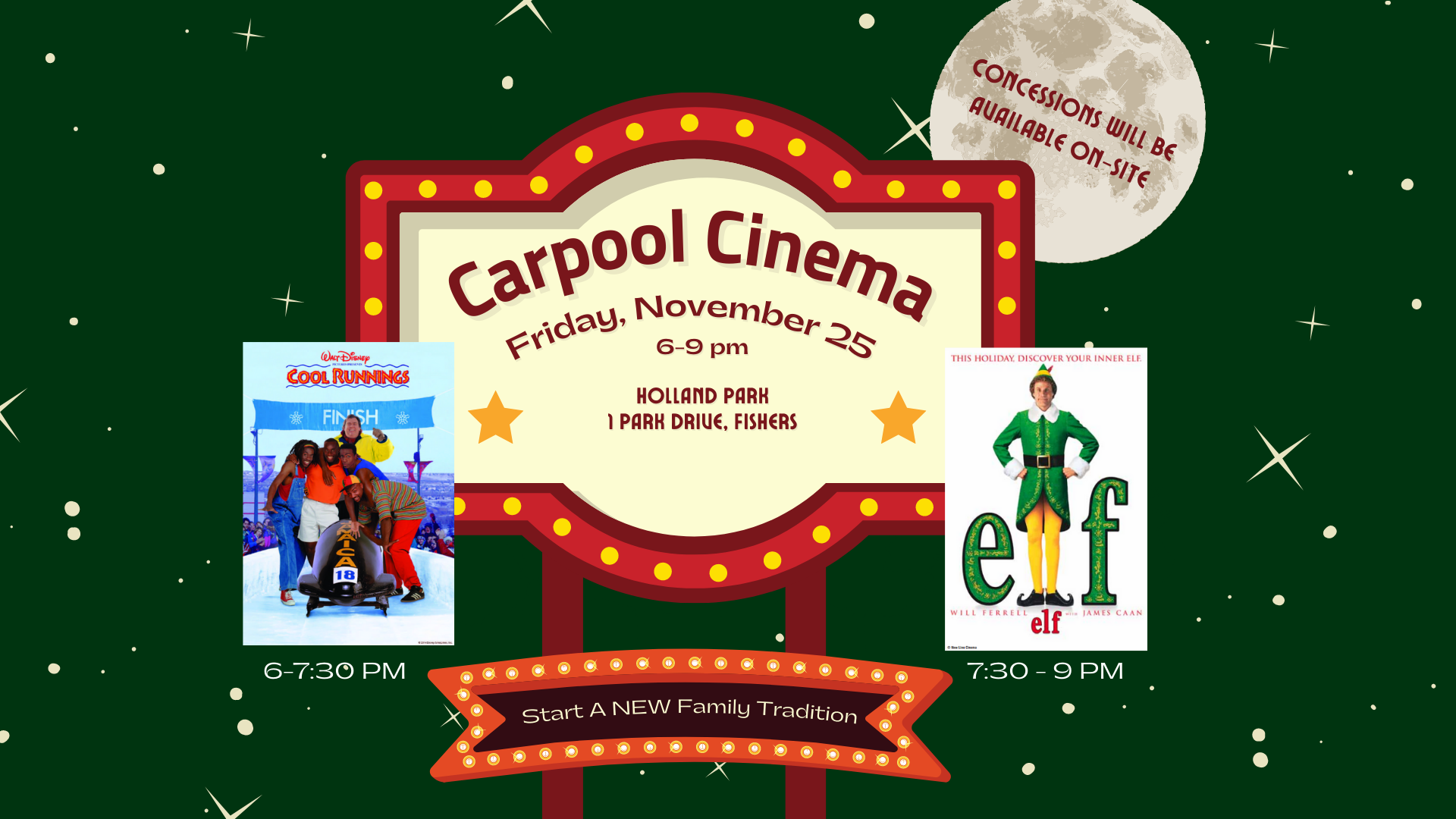 Carpool Cinema Friday, November 25 6-9pm Holland Park