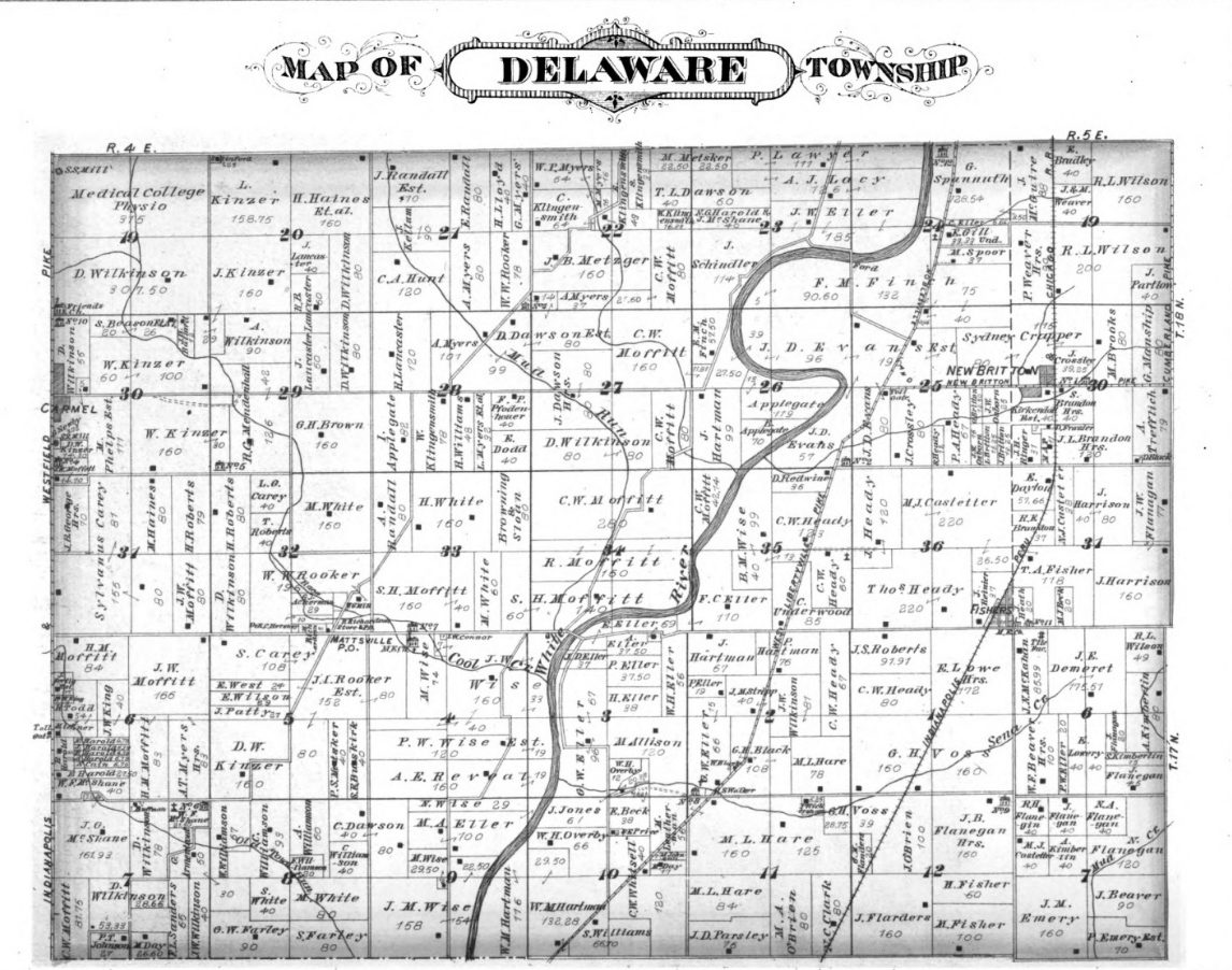1880 map of Delaware Township