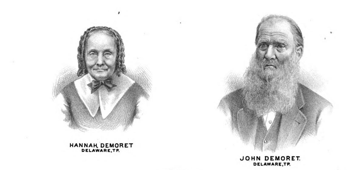portaits of Hannah and John Demoret