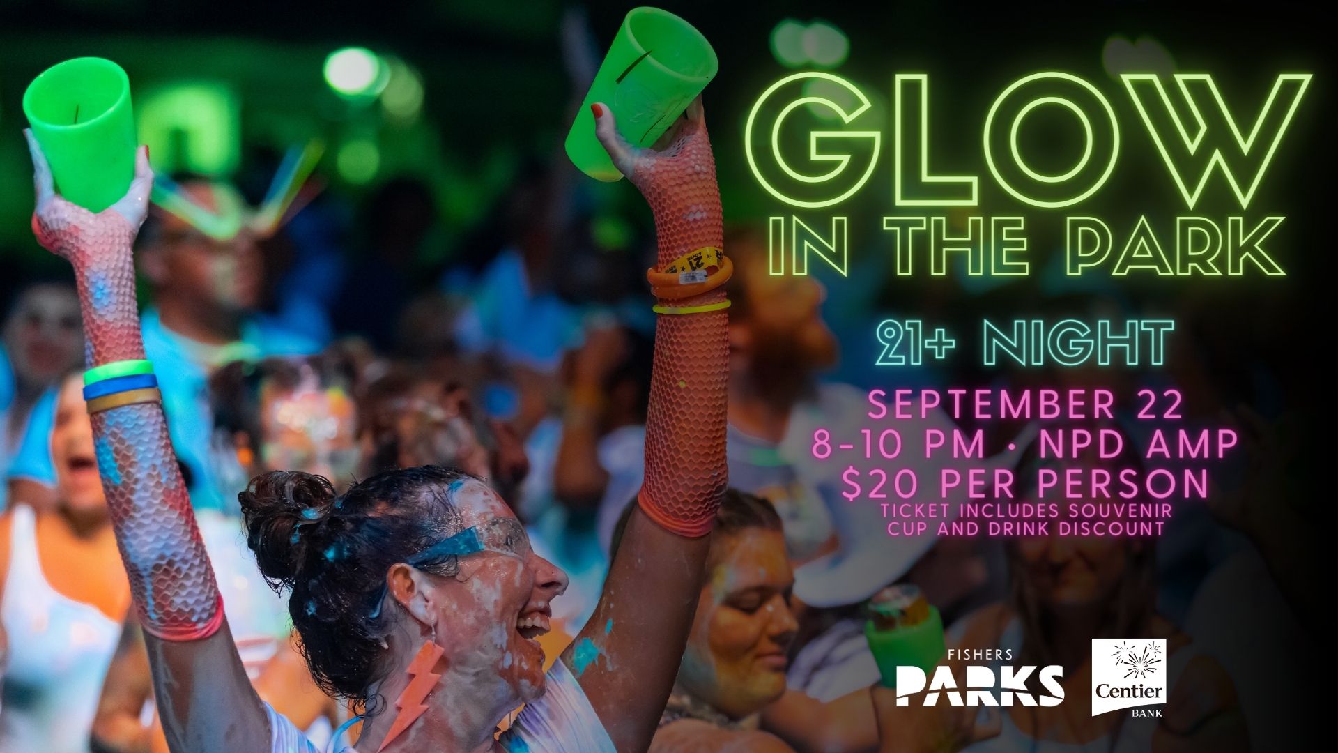 Glow in the Park 21+ Night September 22 8-10pm NPD Amp $20 per person